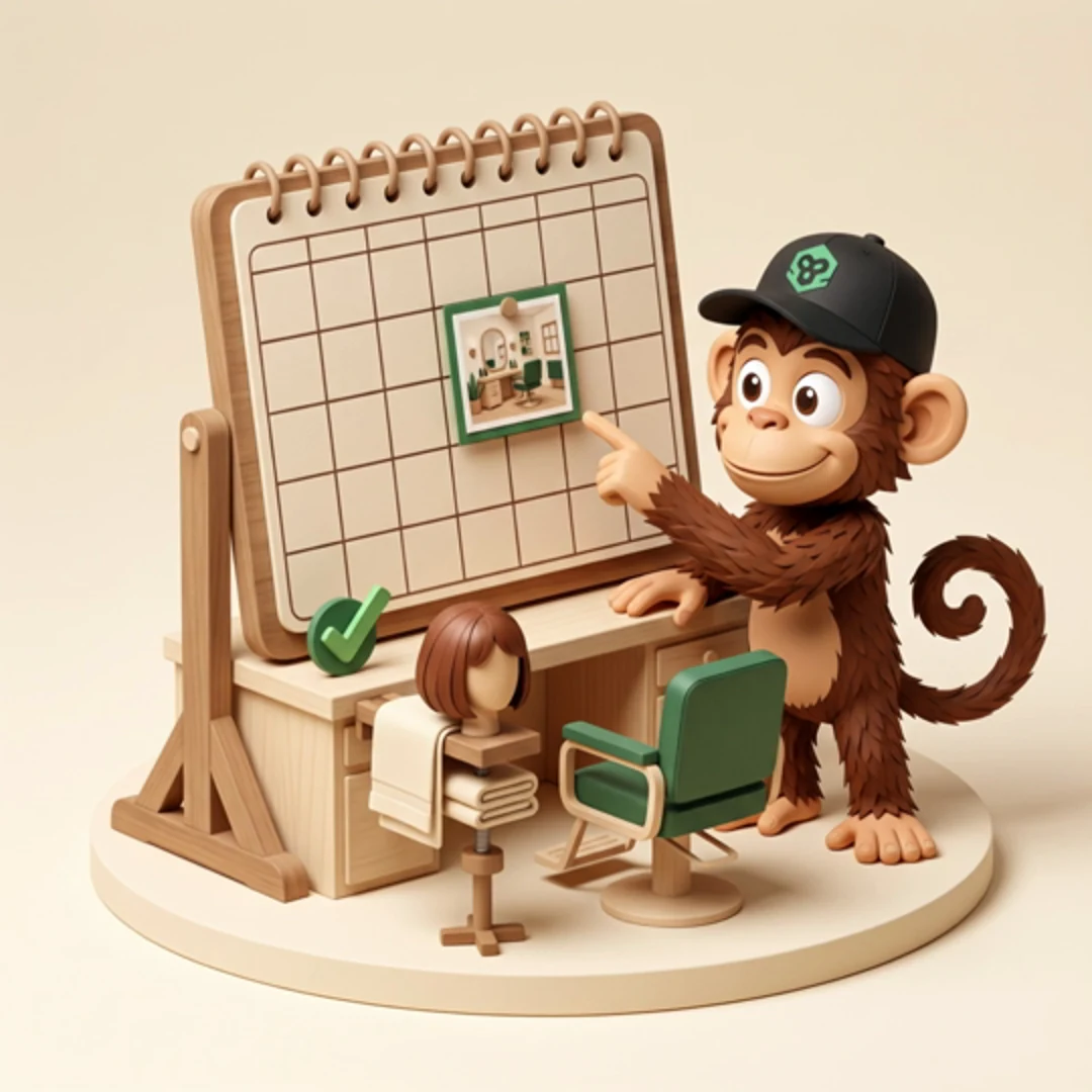 Patch points to the post on a miniature content calendar at the salon.